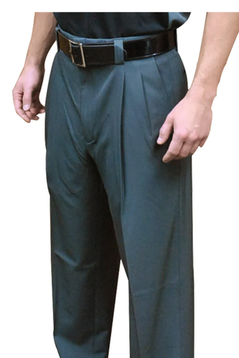 BBS396-Smitty "NEW EXPANDER WAISTBAND 4-Way Stretch" Pleated Plate Pants-Charcoal Grey Regular price