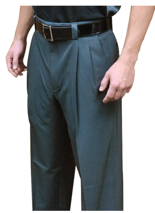 BBS394- Smitty "NEW EXPANDER WAISTBAND 4-Way Stretch" Pleated Base Pants-Charcoal Grey