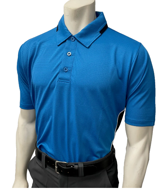 BBS345 - Men's "BODY FLEX" Smitty "NCAA SOFTBALL" Style Short Sleeve Umpire Shirts - Available in Midnight Navy/Bright Blue or Bright Blue/Midnight Navy
