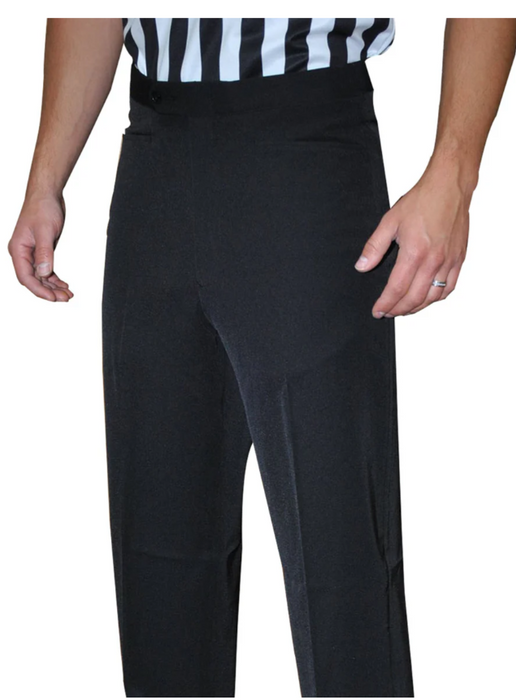 BKS280-Smitty 4-Way Stretch Black Flat Front Pants w/ Western Cut Pockets