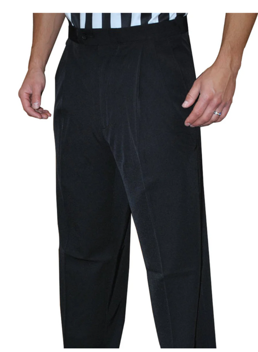 BKS281-Smitty 4-Way Stretch Pleated Pants w/ Slash Pockets