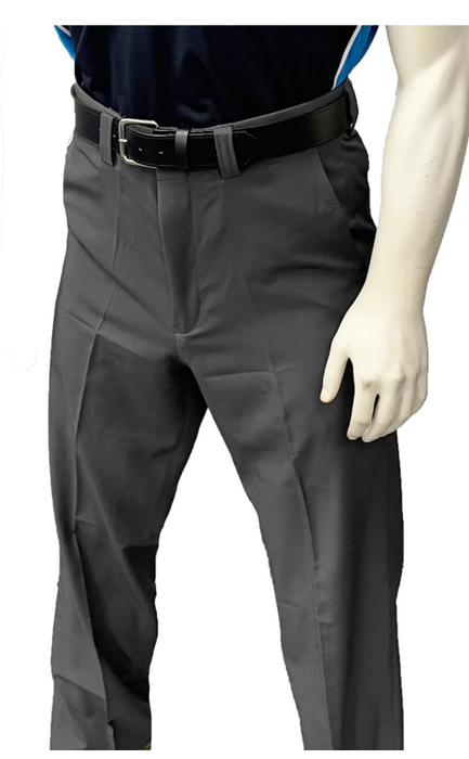 BBS357- "NEW" Men's Smitty "4-Way Stretch" FLAT FRONT COMBO PANTS with SLASH POCKETS "EXPANDER WAISTBAND"- Charcoal Grey and Heather Grey