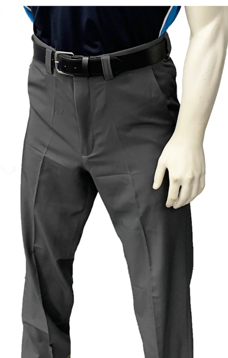 BBS355- "NEW" Men's Smitty "4-Way Stretch" FLAT FRONT PLATE PANTS with SLASH POCKETS "NON-EXPANDER"- Charcoal Grey and Heather Grey