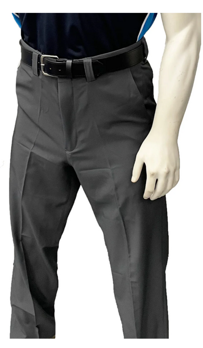 BBS353 - "NEW" Men's Smitty "4-Way Stretch" FLAT FRONT BASE PANTS with SLASH POCKETS "NON-EXPANDER"- BBS353- Charcoal Grey and Heather Grey