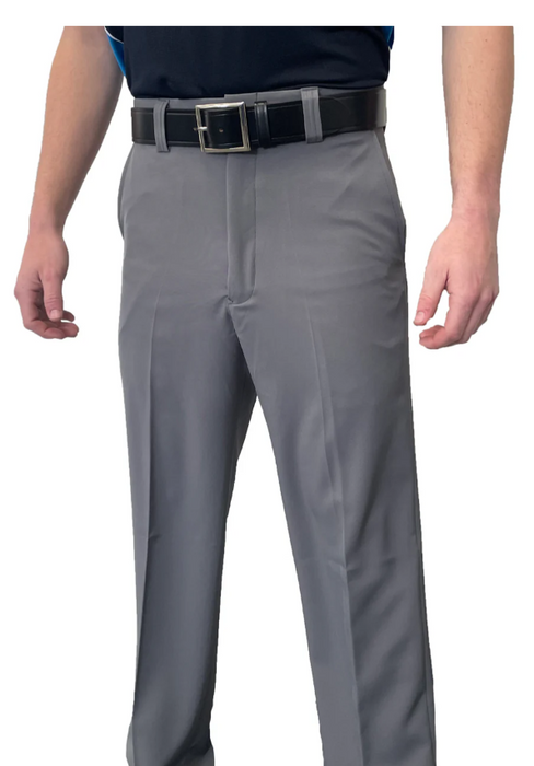 BBS358 - MOST POPULAR "NEW" Men's Smitty "4-Way Stretch" FLAT FRONT PLATE PANTS with SLASH POCKETS "EXPANDER WAISTBAND"- BBS358- Charcoal Grey and Heather Grey