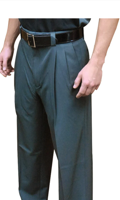 BBS391-Smitty "4-Way Stretch" Pleated Combo Pants-Charcoal Grey