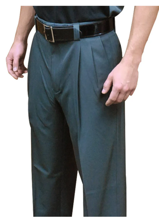 BBS394- Smitty "NEW EXPANDER WAISTBAND   4-Way Stretch" Pleated Base Pants-Charcoal Grey