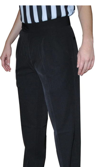 BKS286-Smitty Women's 4-Way Stretch Pleated Pants w/ Slash Pockets