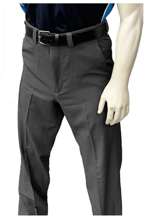 BBS358 - MOST POPULAR "NEW" Men's Smitty "4-Way Stretch" FLAT FRONT PLATE PANTS with SLASH POCKETS "EXPANDER WAISTBAND"- BBS358- Charcoal Grey and Heather Grey