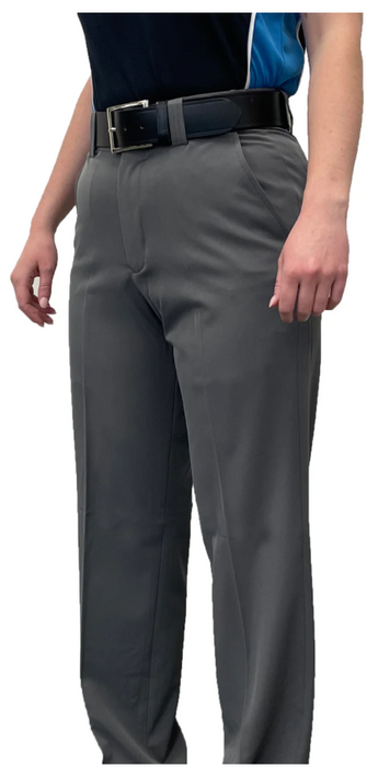 BBS361- "NEW" Women's Smitty "4-Way Stretch" FLAT FRONT PLATE PANTS with SLASH POCKETS "NON-EXPANDER"- Charcoal Grey and Heather Grey