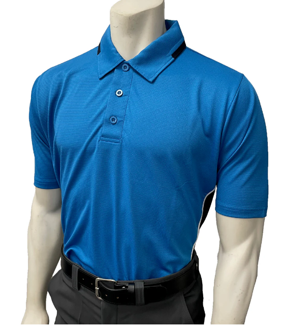 BBS345 - Men's "BODY FLEX" Smitty "NCAA SOFTBALL" Style Short Sleeve Umpire Shirts -                                         Available in Midnight Navy/Bright Blue or Bright Blue/Midnight Navy