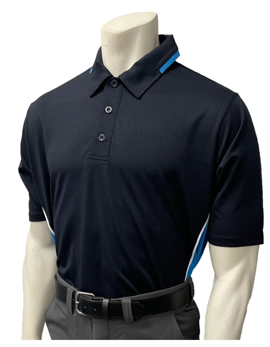 BBS345 - Men's "BODY FLEX" Smitty "NCAA SOFTBALL" Style Short Sleeve Umpire Shirts -                                         Available in Midnight Navy/Bright Blue or Bright Blue/Midnight Navy