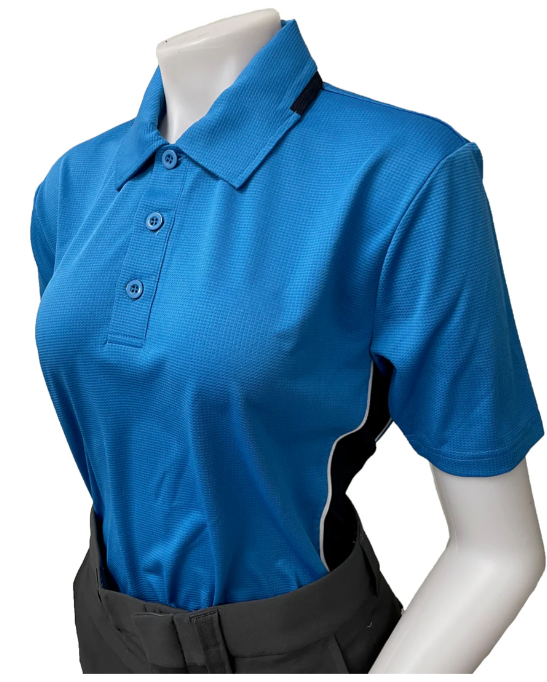 BBS346 - Women's "BODY FLEX" Smitty "NCAA SOFTBALL" Style Short Sleeve Umpire Shirts - Available in Midnight Navy/Bright Blue or Bright Blue/Midnight Navy