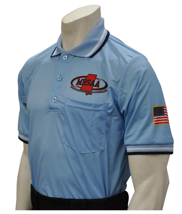 USA300MS - Smitty - Mississippi Baseball Short Sleeve Shirt Powder Blue