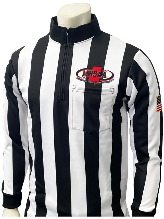 USA730MS - Smitty "Made in USA" - Dye Sub Mississippi Foul Weather Water Resistant Football Long Sleeve Shirt