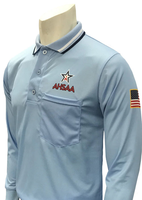 USA301AL - Smitty "Made in USA" - Dye Sub Alabama Baseball Long Sleeve Shirt - Powder Blue