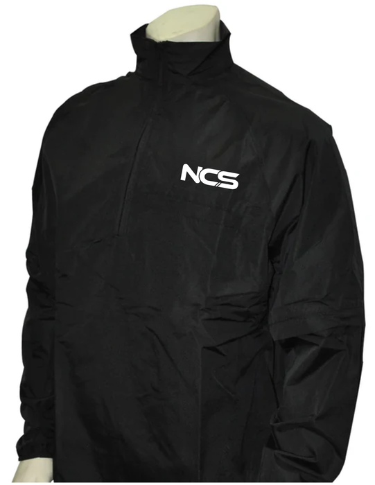 NCS326-Smitty Convertible Half Sleeve Pullover Jacket - Black - With NCS Logo